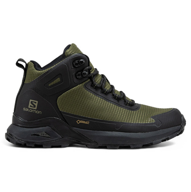 Salomon Cross Hike Gore-Tex Khaki Black С МЕХОМ
