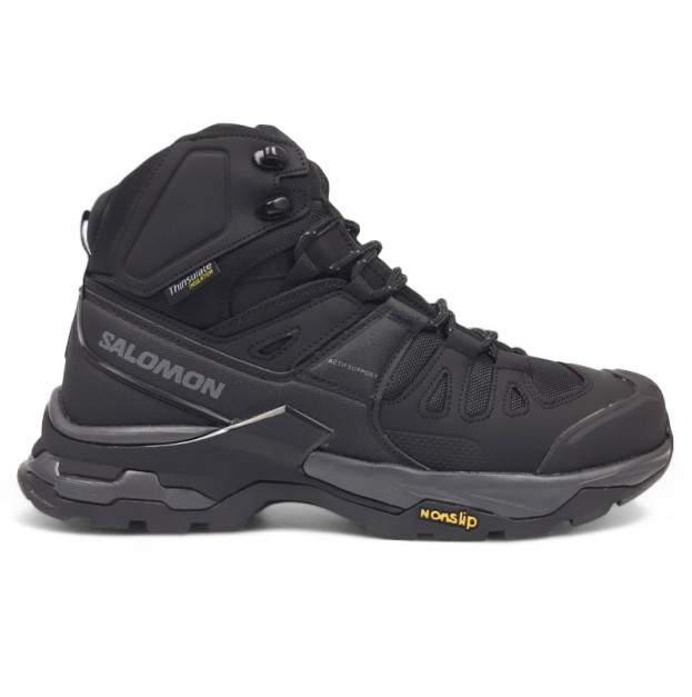 Salomon Quest 4 Mid Thinsulate Gore-Tex Black Grey С МЕХОМ